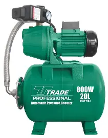 Trade Professional 800W Automatic Water Pressure Booster, 20 Liter Tank Capacity